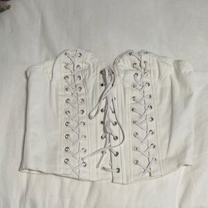 White Lace-Up Corset